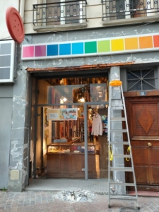 Rénovation devanture magasin enseigne Paris Lemaire Peinture Renovation